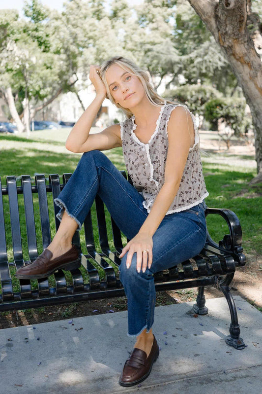 Scarlett High Rise Dark Wash Kick Flare